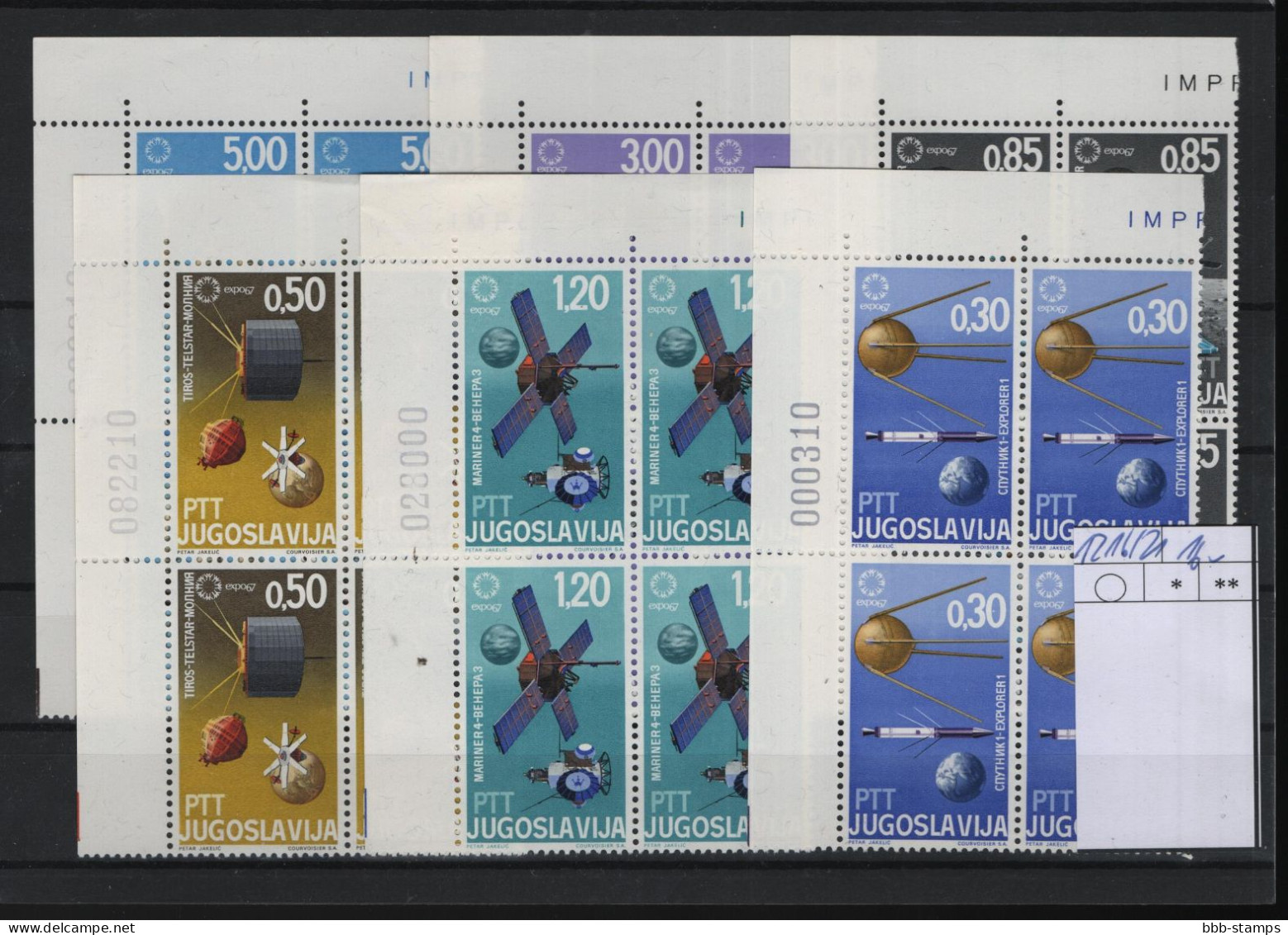 Jugoslavien Michel Cat.No. Mnh/** 1216/1221 Blocs Of Four - Neufs