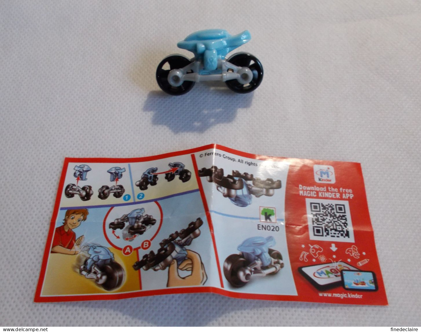 Kinder - Motos / Quadcopters - Moto Bleue - EN020 - Avec BPZ - Montables