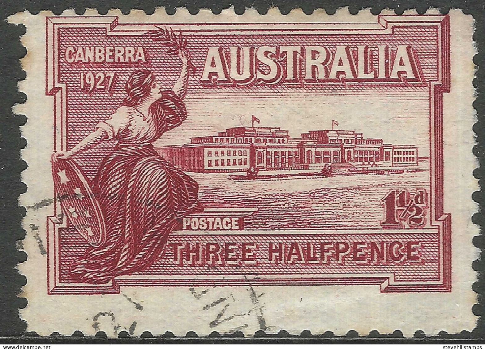 Australia. 1927 Opening Of Parliament House, Canberra. 1½d Used. SG 105. M3013 - Used Stamps