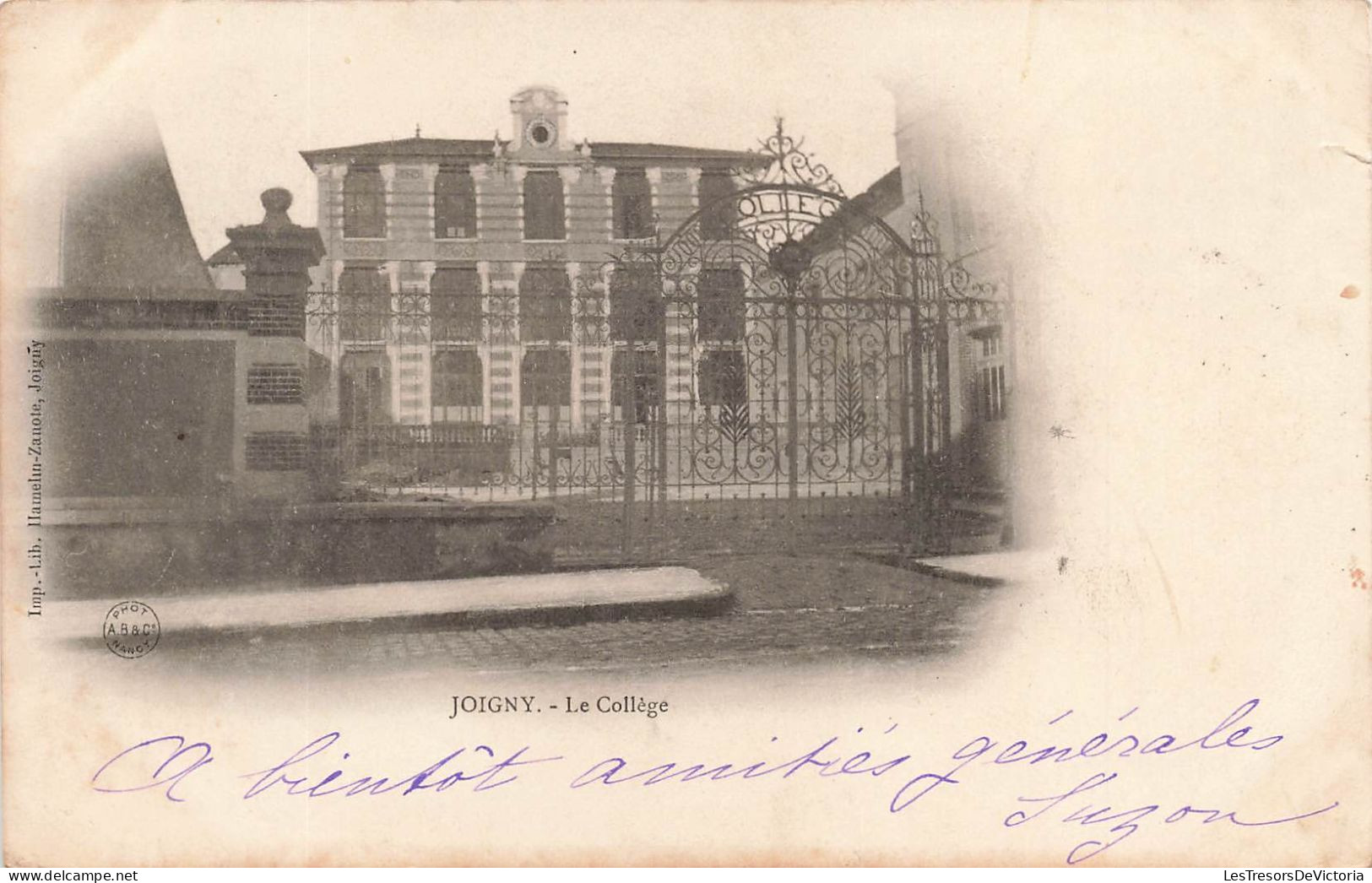 FRANCE - Joigny - Le Collège - Carte Postale Ancienne - Joigny