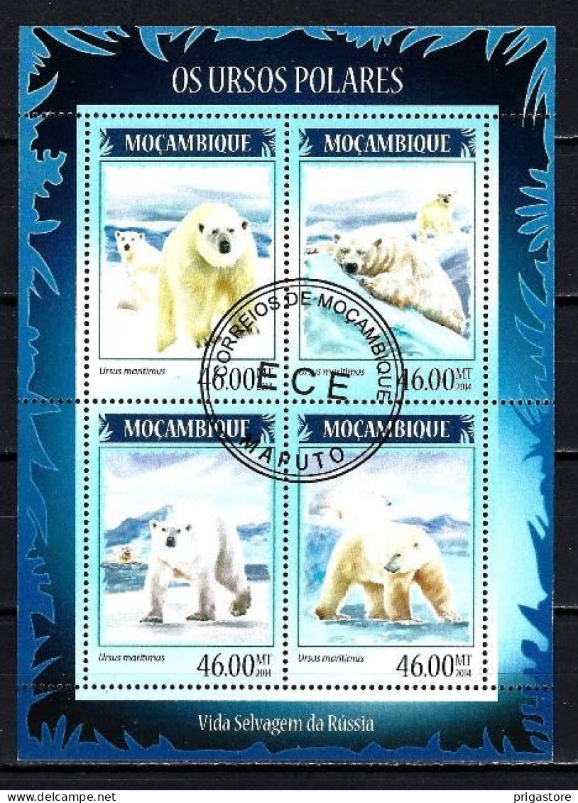 Animaux Ours Polaires Mozambique 2014 (220) Yvert N° 6051 à 6054 Oblitérés Used - Bären