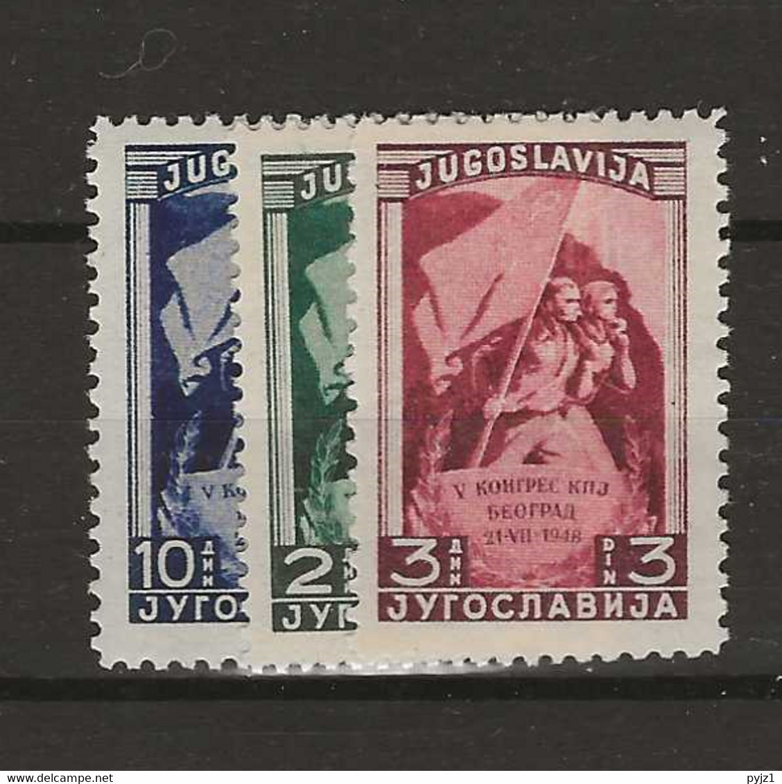 1948 MNH Joegoslavië, Mi 542-44 Posfris** - Neufs