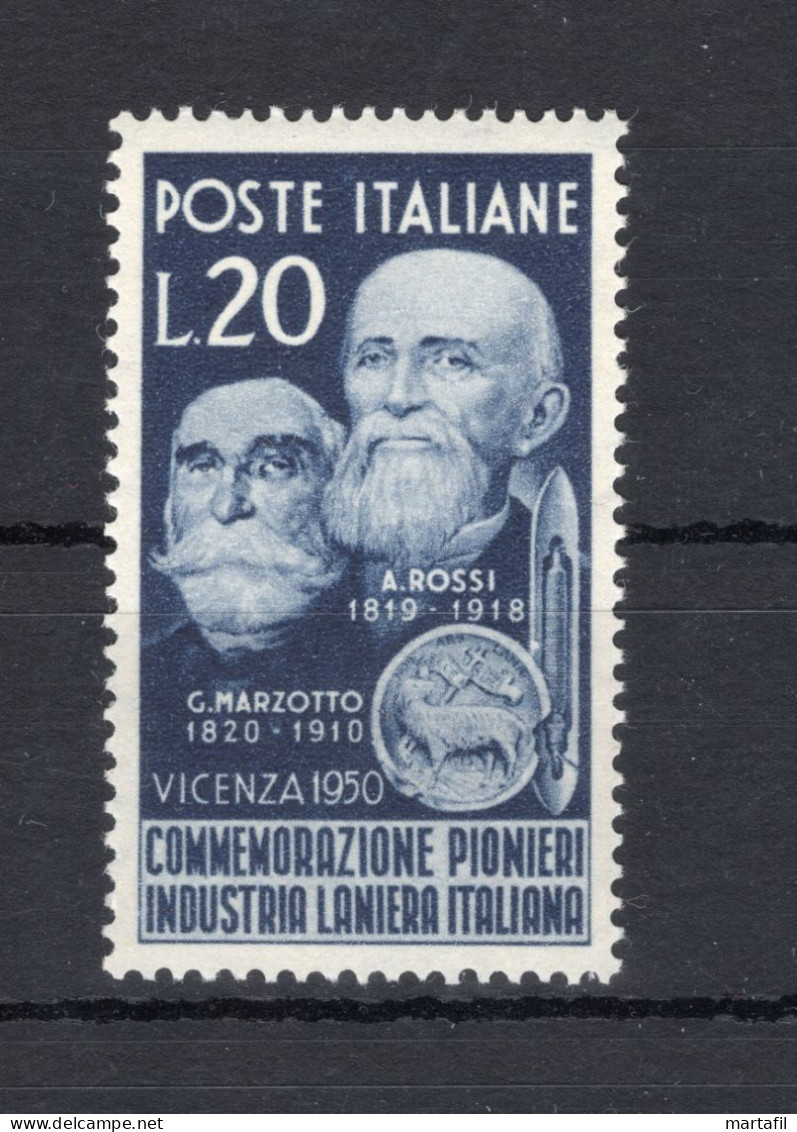 1950 Repubblica Italia SET MNH ** 628 In Onore Dei Pionieri Dell'industria Laniera Italiana, A. Rossi & G. Marzotto - 1946-60: Ungebraucht