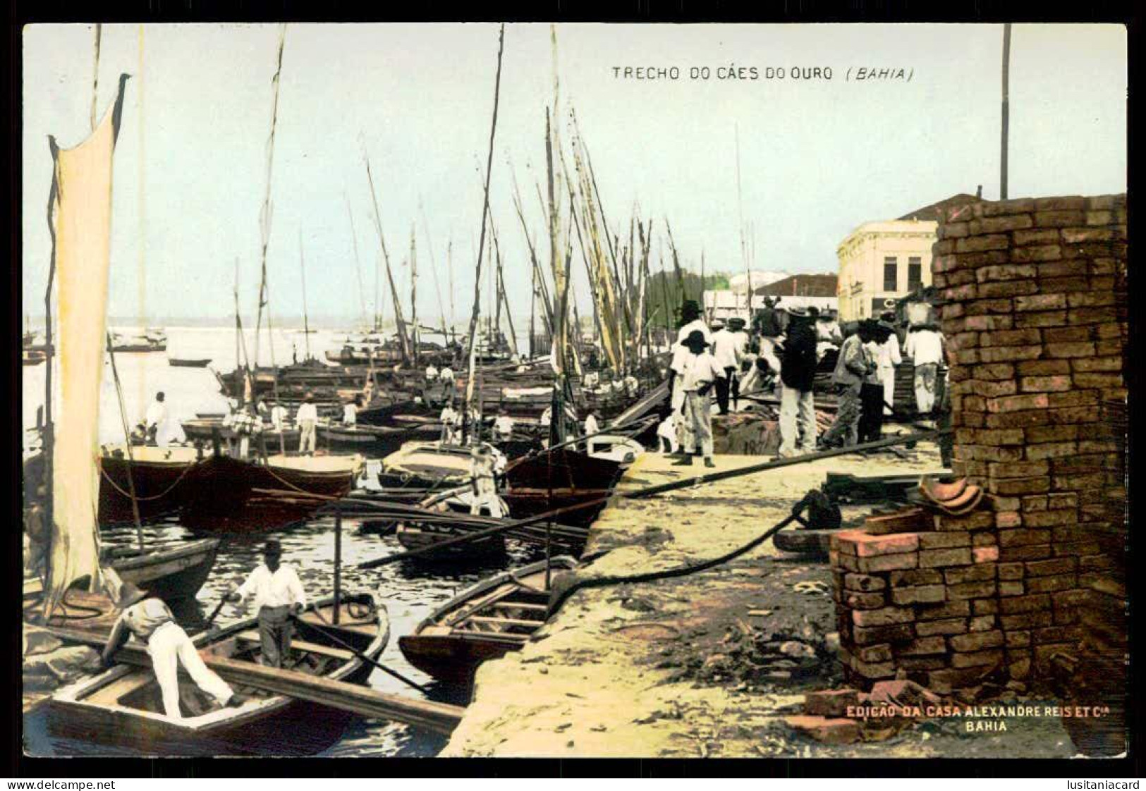 BAHIA - Trecho Do Caés Do Ouro.( Ed. Da Casa Alexandre Reis Et Cia.)  Carte Postale - Salvador De Bahia