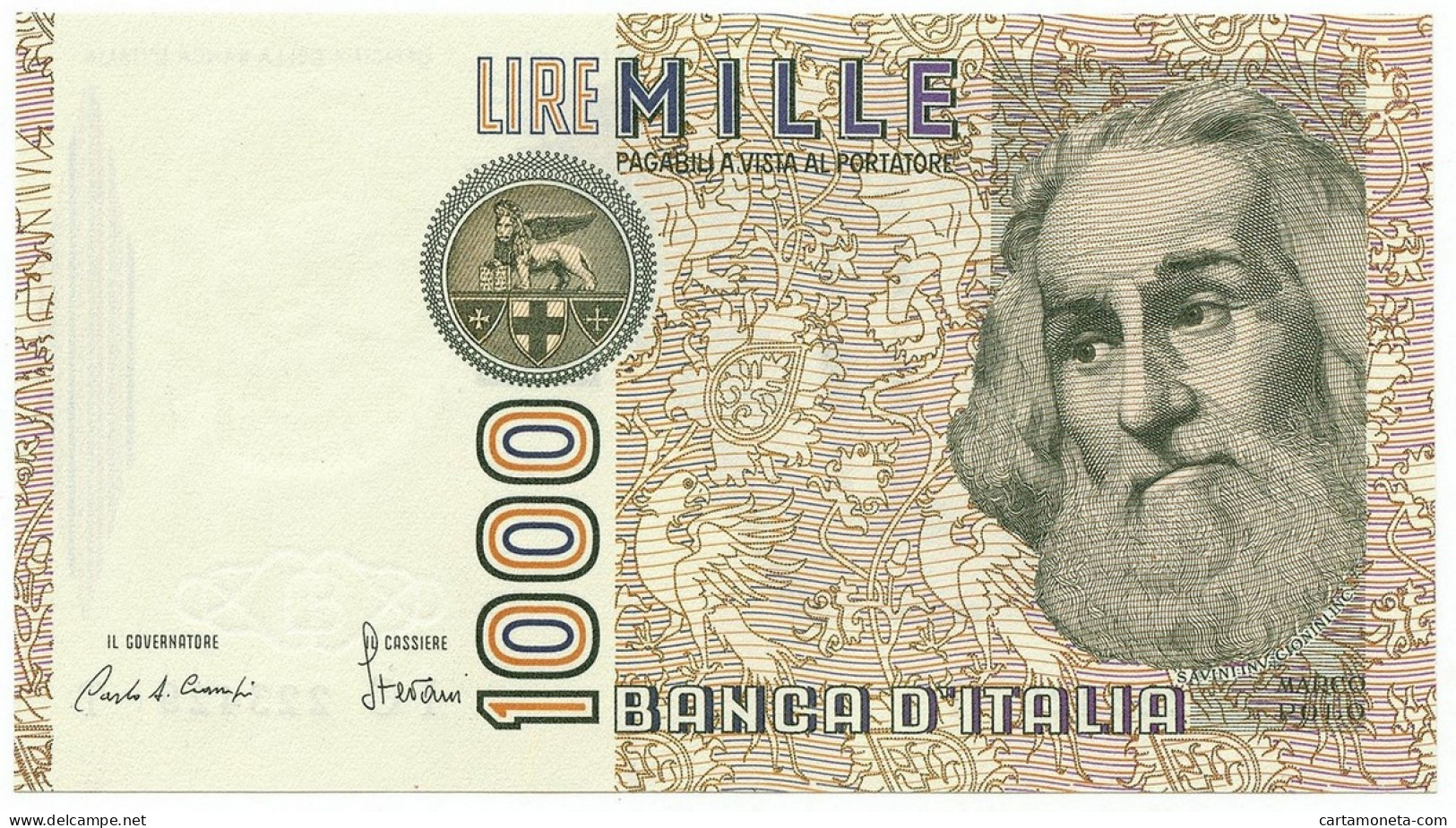 1000 LIRE MARCO POLO LETTERA C 14/03/1984 FDS - Autres & Non Classés