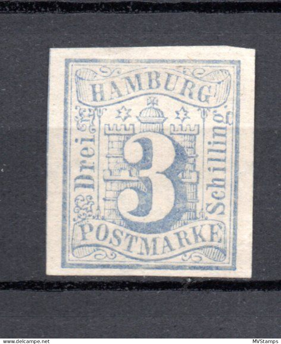 Hamburg 1859 Freimarke 4 Wappen Ungebraucht (ohne Gummi) - Hamburg