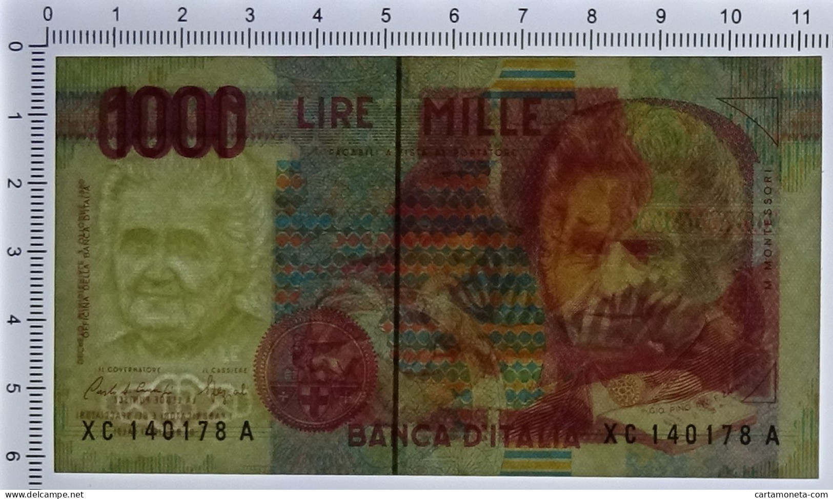 1000 LIRE MARIA MONTESSORI SERIE SOSTITUTIVA XC 09/10/1995 SPL/SPL+ - Autres & Non Classés