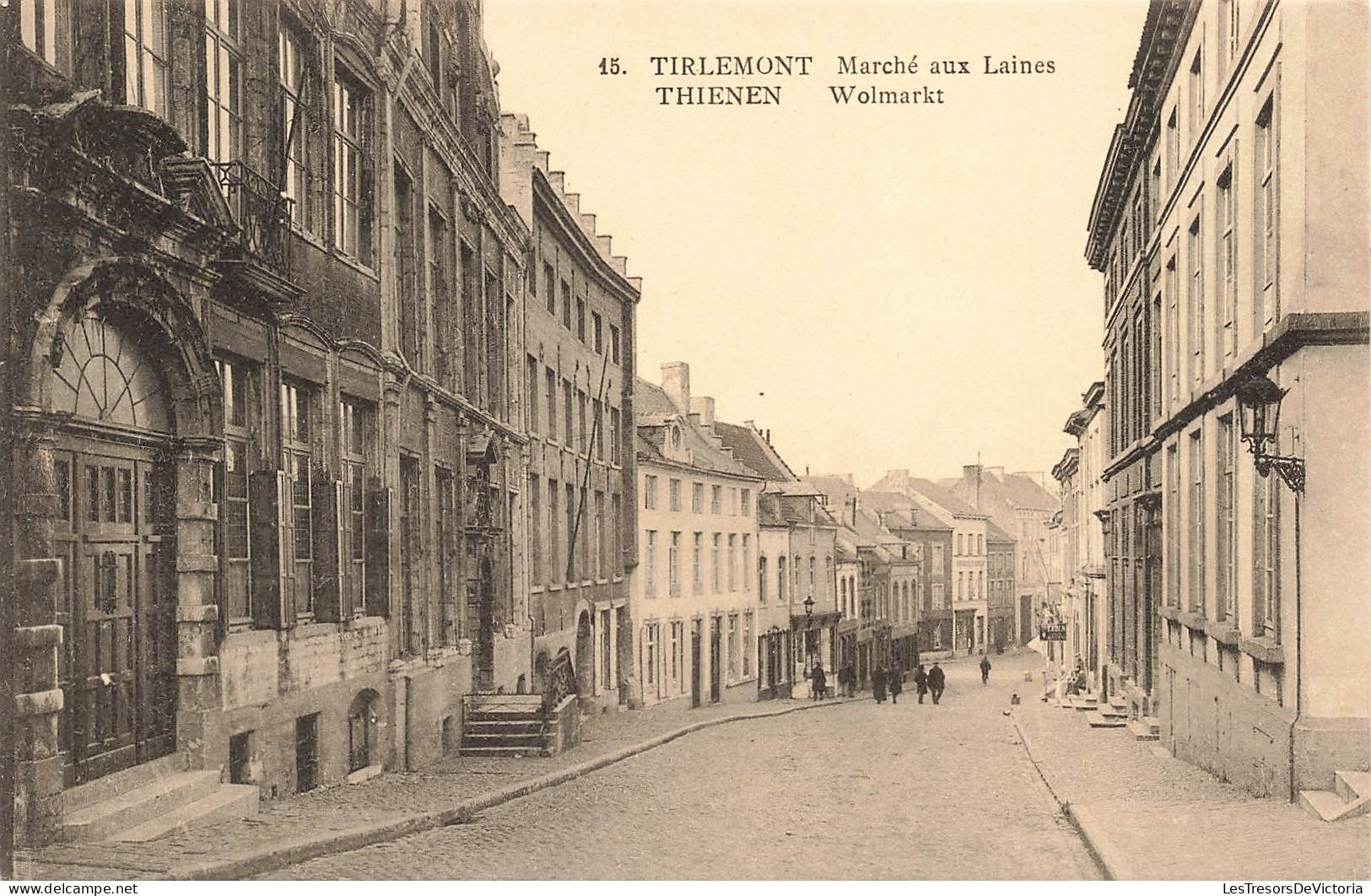 BELGIQUE - Tirlemont - Vue Sur Le Marché Aux Laines - Thienen - Wolmarkt - Carte Postale Ancienne - Leuven