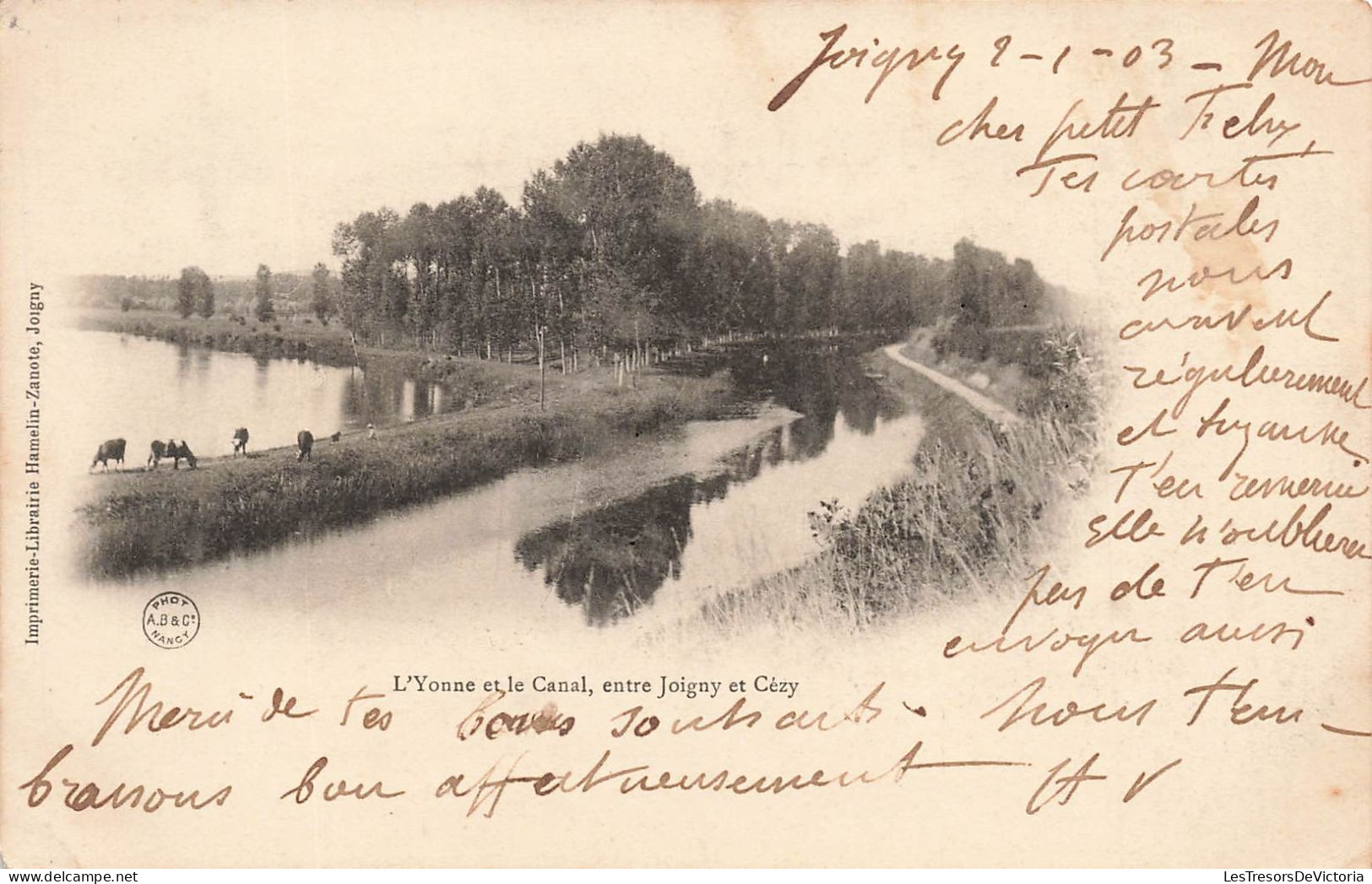 FRANCE - Entre Joigny Et Cézy - L'Yonne Et Le Cantal - Carte Postale Ancienne - Joigny