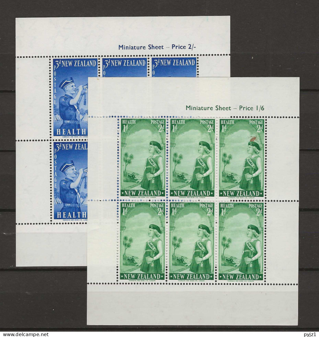 1958 MNH New Zealand Health Sheets Postfris** - Hojas Bloque