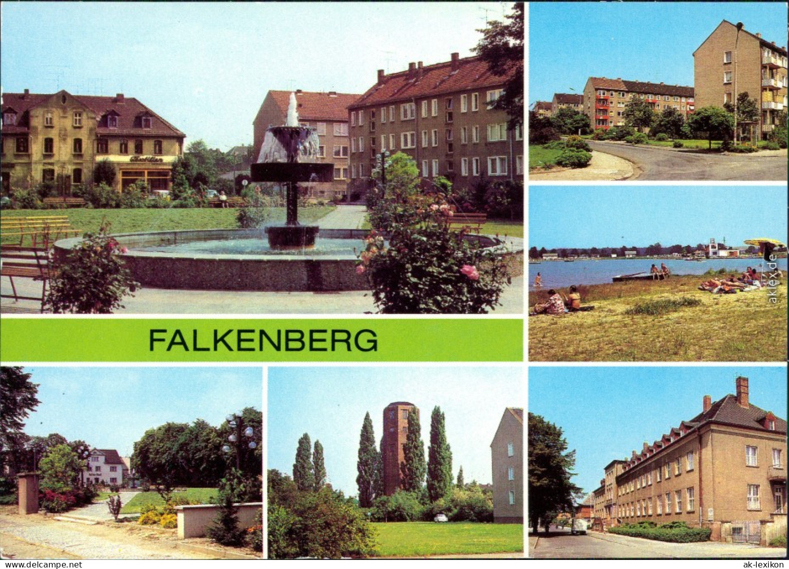 Falkenberg (Elster) Markt, Straße Der Völkerfreundschaft Wasserturm, Post 1982 - Falkenberg
