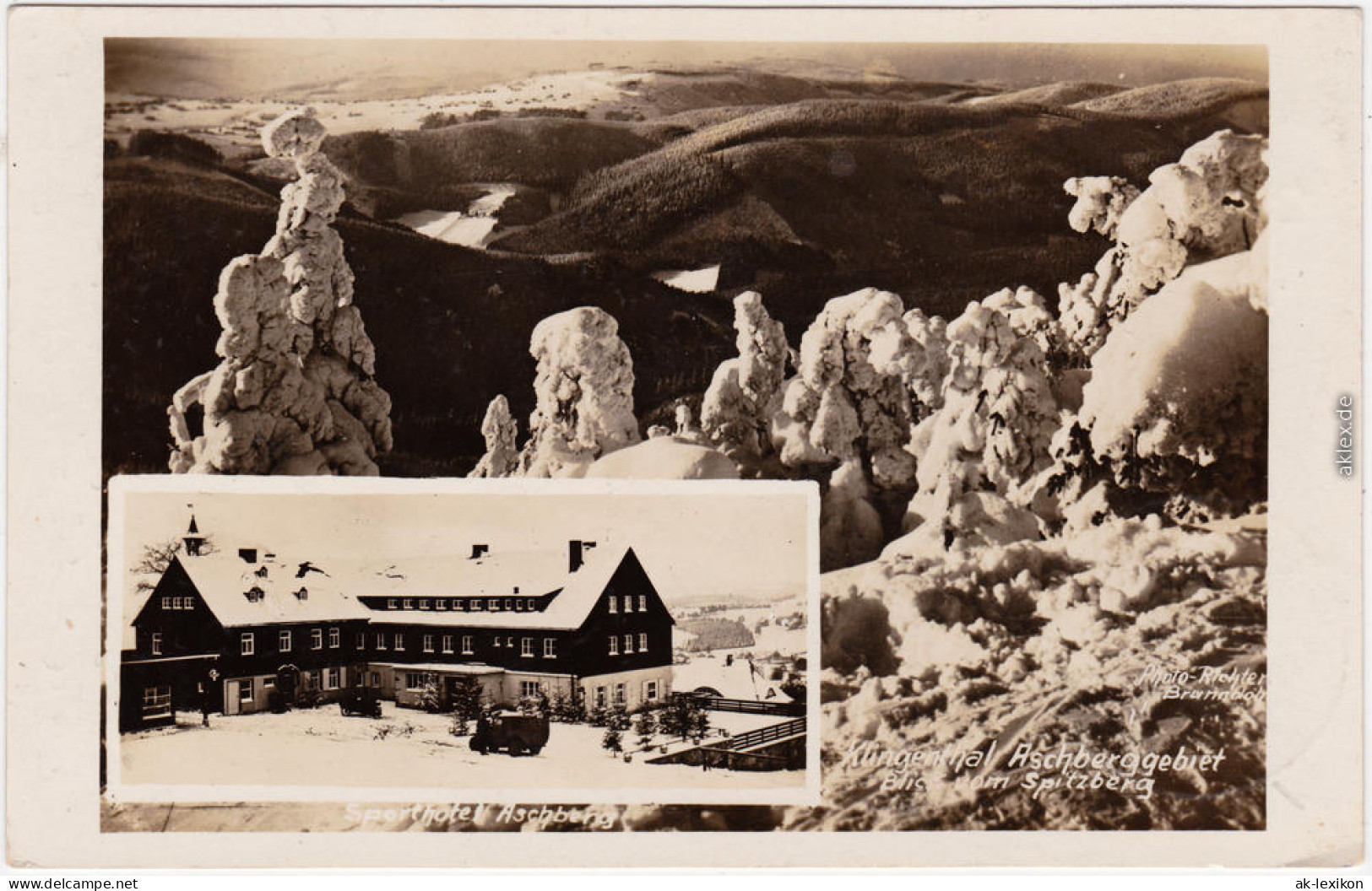 Klingenthal Sporthotel Aschberg, Spitzbergblick 1935 - Klingenthal