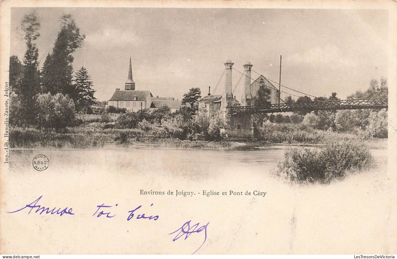 FRANCE - Environs De Joigny - Eglise Et Pont De Cézy - Carte Postale Ancienne - Joigny