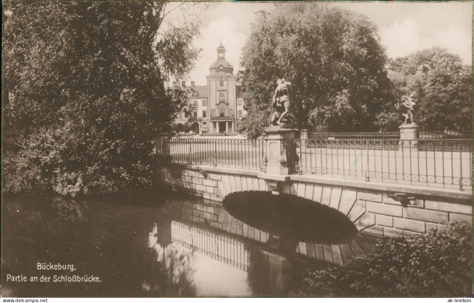 Bückeburg Fürstliches Schloss Schlossbrücke Brücke Mit Figuren 1924 - Bueckeburg