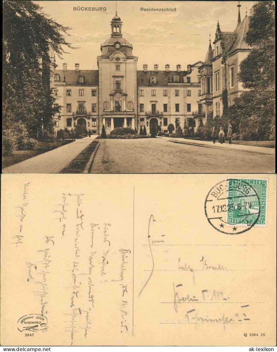 Bückeburg Fürstliches Schloss, Castle Postcard, Außenansicht 1925 - Bueckeburg