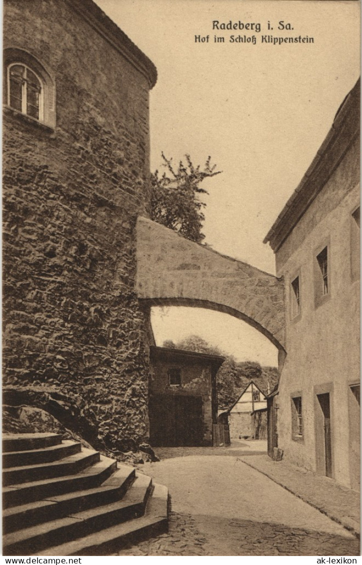 Ansichtskarte Radeberg Hof Im Schloß Klippenstein 1913 - Radeberg