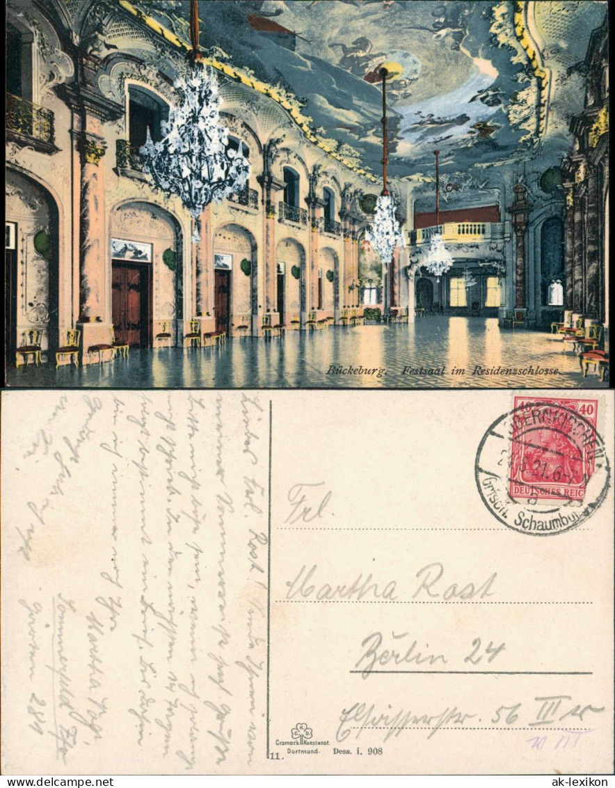 Bückeburg Fürstliches Schloss Festsaal Residenzschloss (Castle) 1921 - Bueckeburg