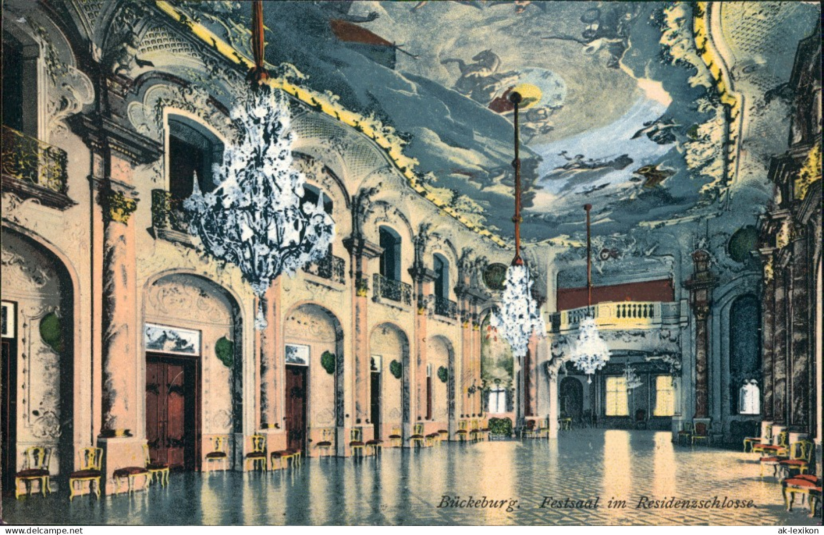 Bückeburg Fürstliches Schloss Festsaal Residenzschloss (Castle) 1921 - Bueckeburg