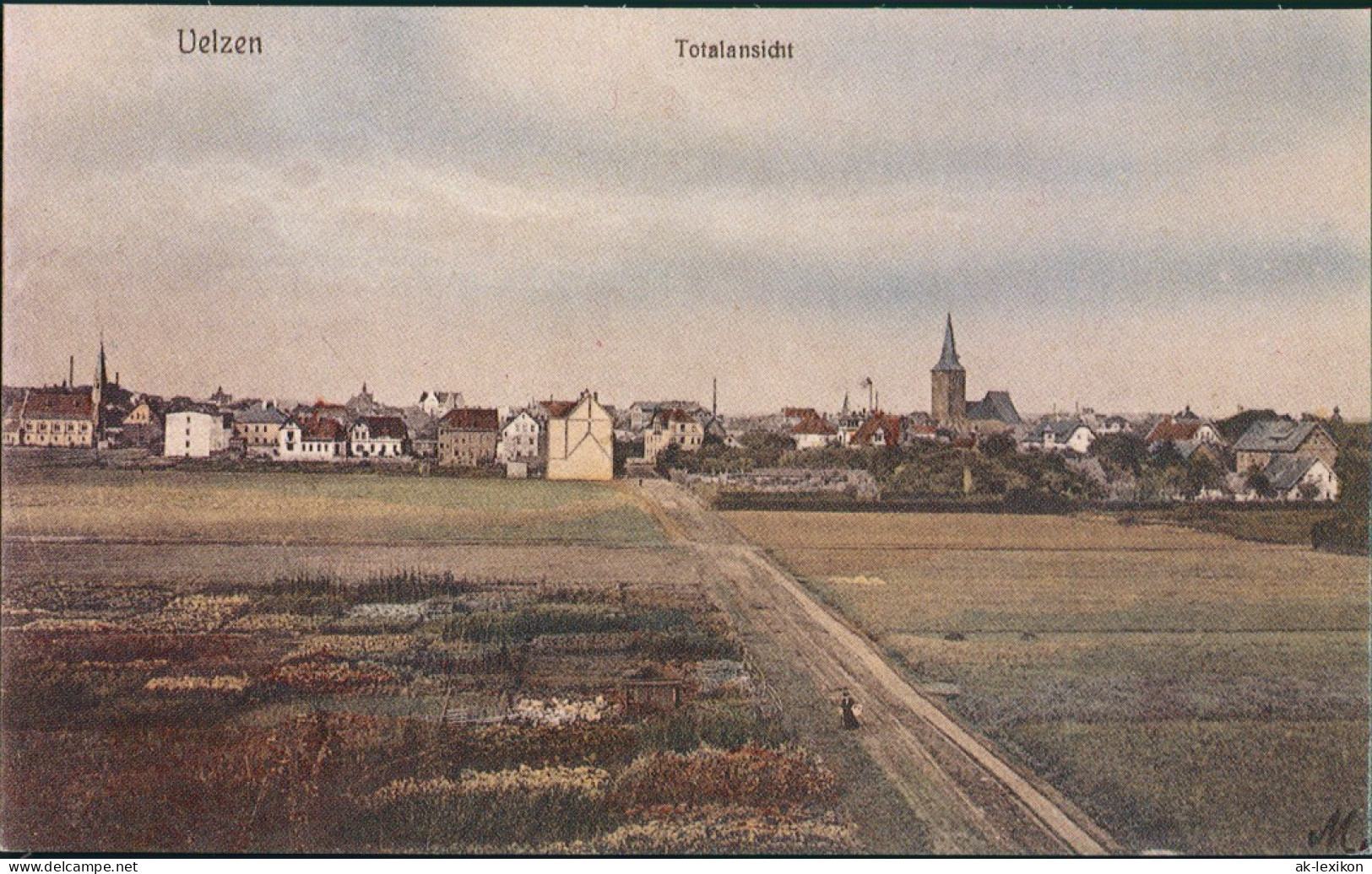 Sammelkarte Uelzen Totalansicht Reprokarte (Fernblick Ca. Anno 1910) 2000 - Uelzen