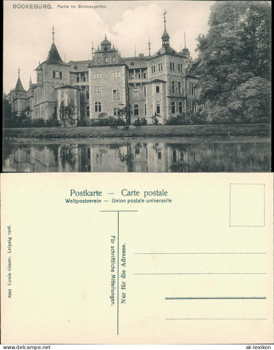 Bückeburg Fürstliches Schloss Schlossgarten, Castle Postcard 1906 - Bueckeburg