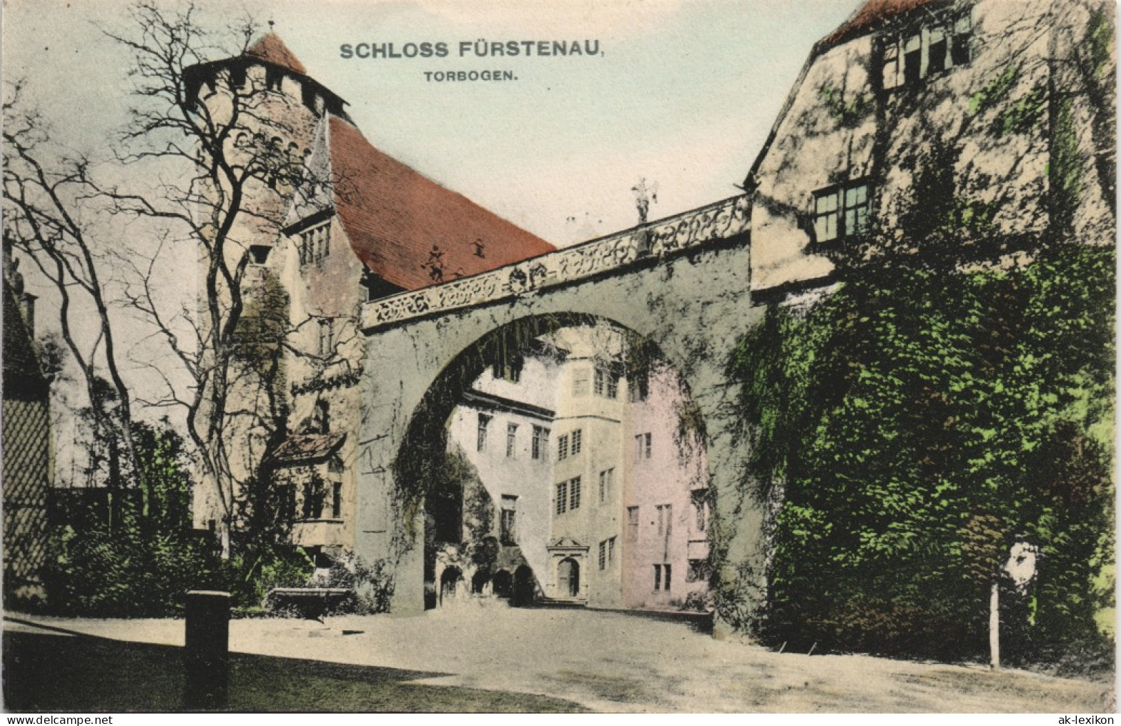 Ansichtskarte Michelstadt Schloss Fürstenau, Torbogen Coloriert 1909 - Michelstadt