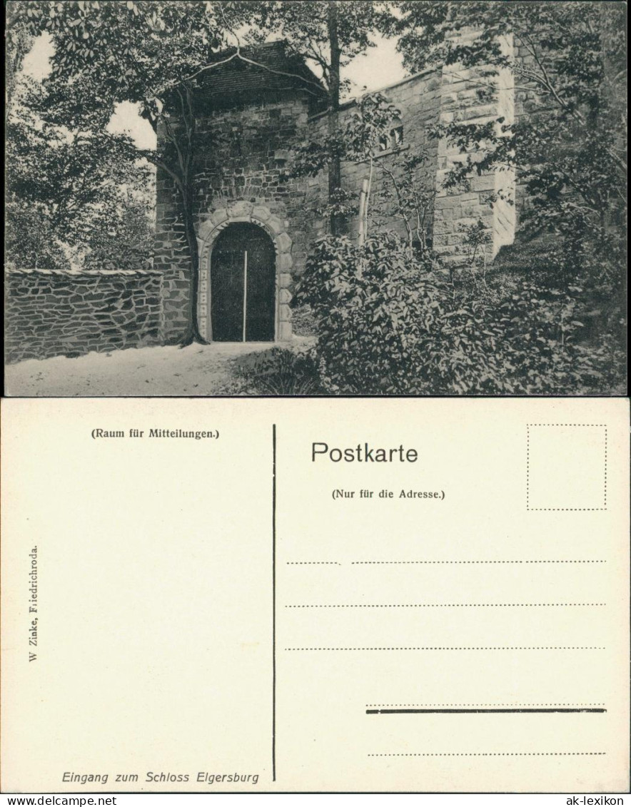 Ansichtskarte Elgersburg Schloss Elgersburg - Eingang 1912 - Elgersburg