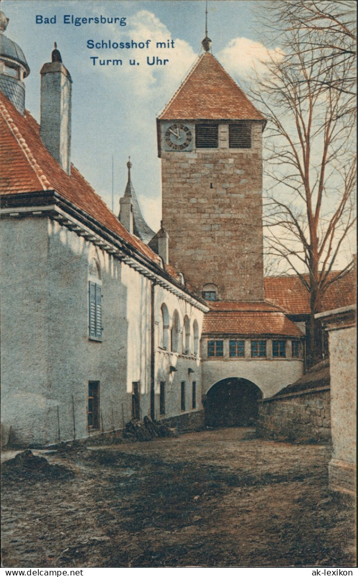 Ansichtskarte Elgersburg Schloss Elgersburg - Hof 1922 - Elgersburg