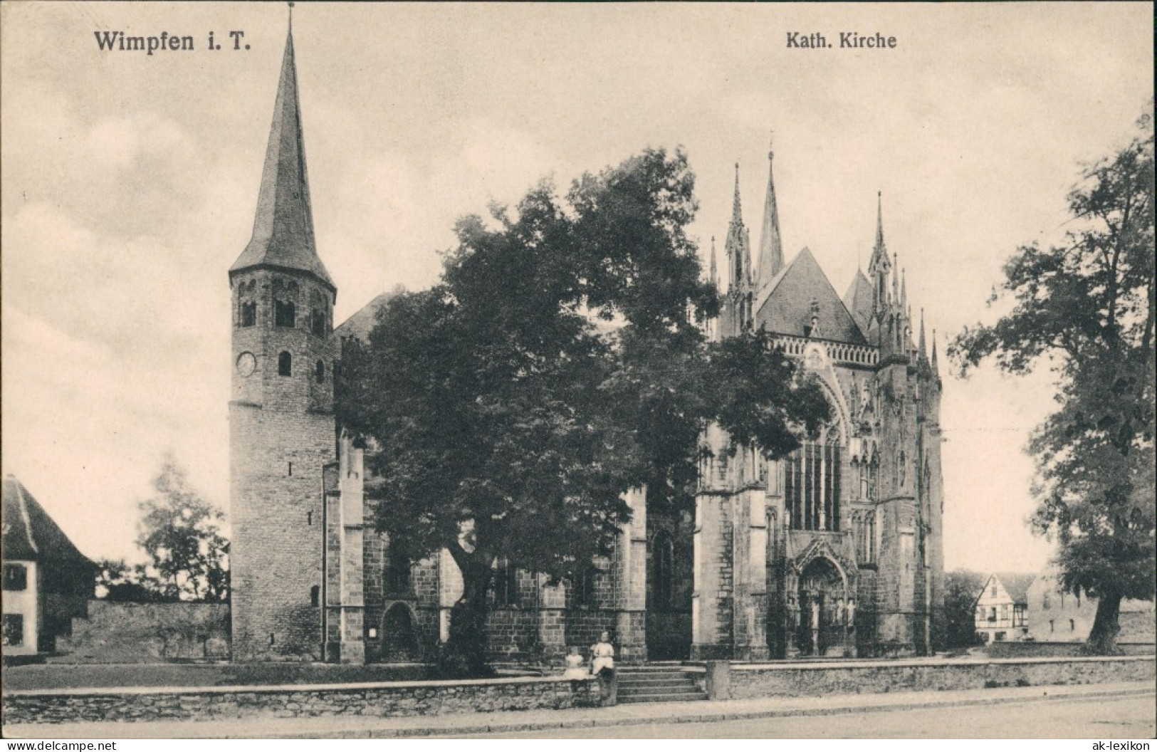 Ansichtskarte Bad Wimpfen Kath. Kirche 1921 - Bad Wimpfen