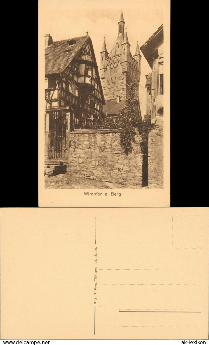 Ansichtskarte Bad Wimpfen Stadtpartie 1916 - Bad Wimpfen