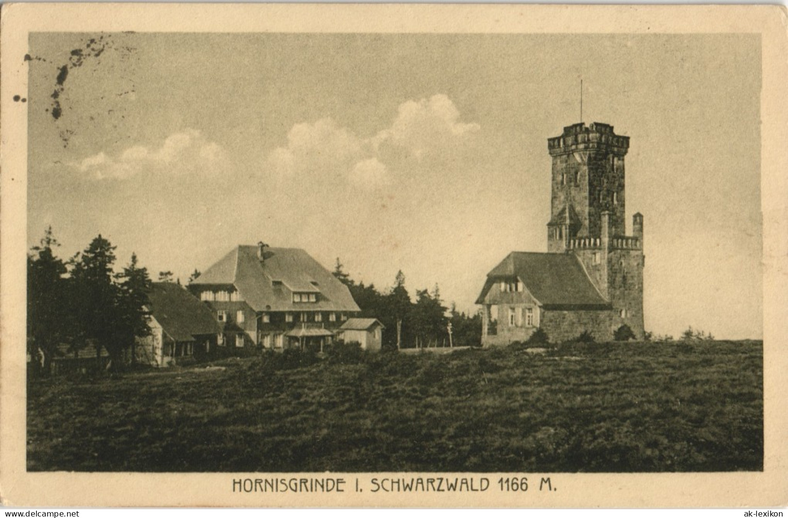 Ansichtskarte Achern Hornisgrinde (Berg) Turm Rasthaus 1925 - Achern