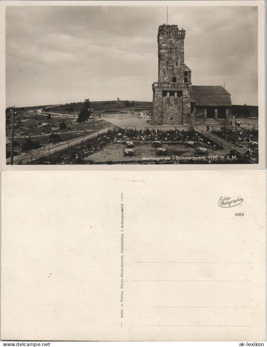 Ansichtskarte Achern Hornisgrinde (Berg) Anlagen Turm 1934 - Achern