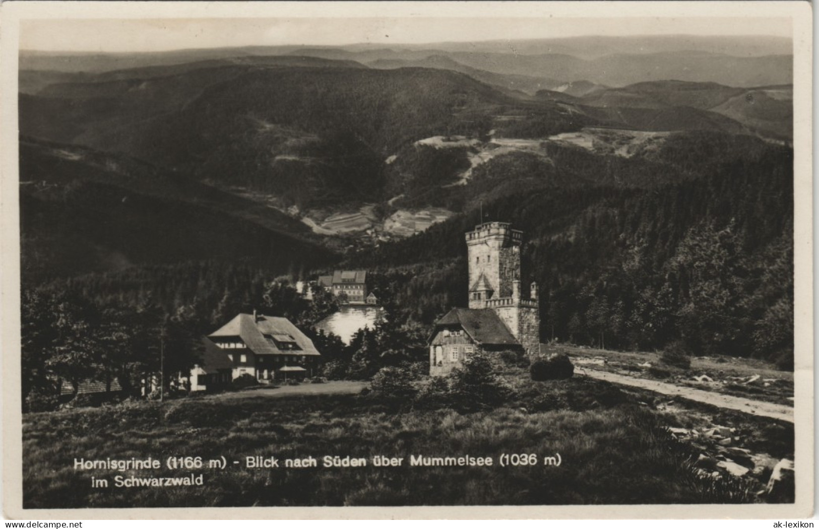 Ansichtskarte Achern Hornisgrinde Fotomontage - Fernsicht 1932 - Achern