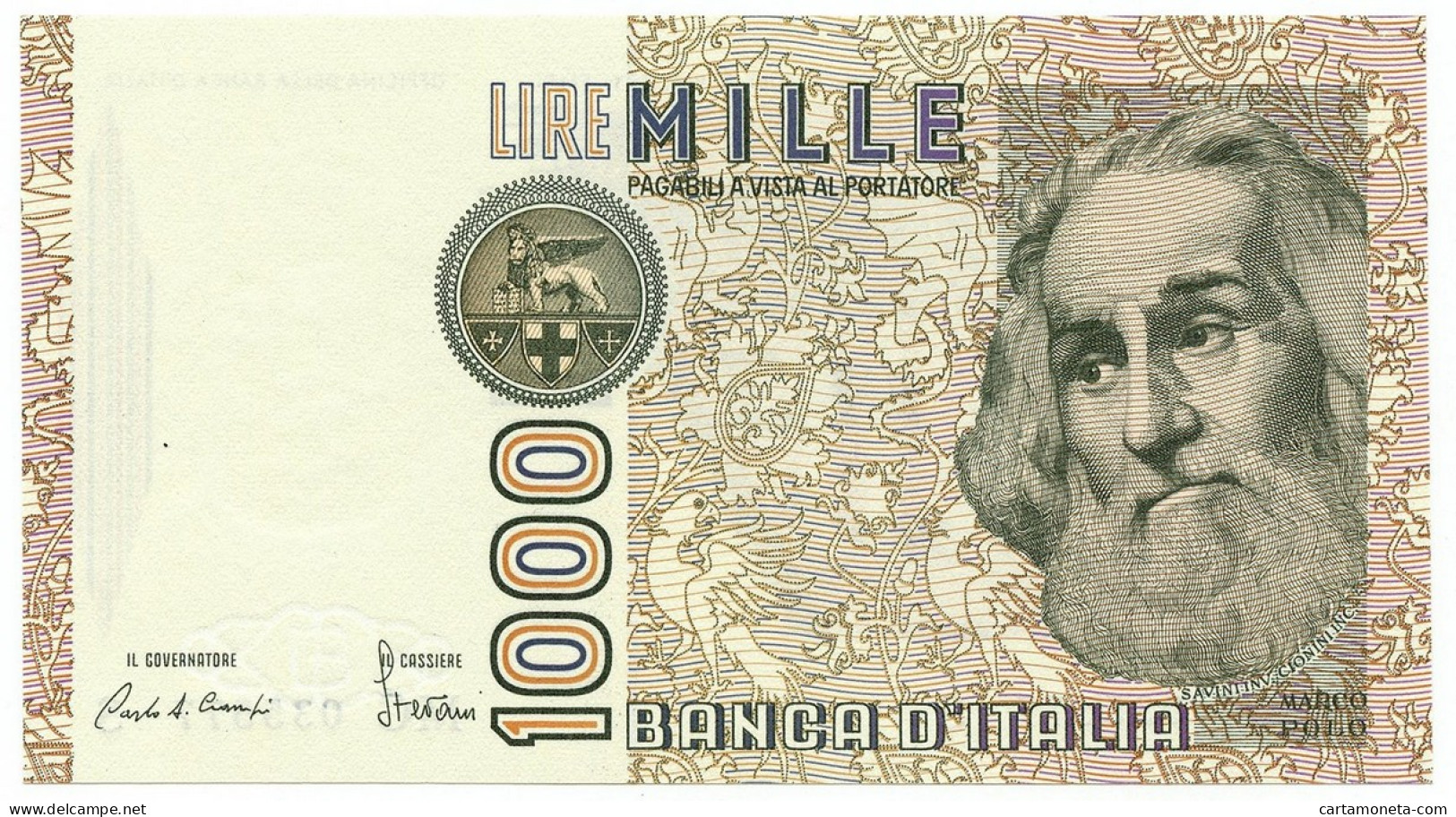 1000 LIRE MARCO POLO LETTERA C 14/03/1984 FDS - Autres & Non Classés