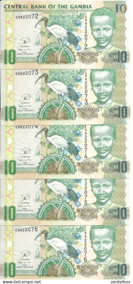 GAMBIE 10 DALASIS ND2006(2013) UNC P 26 ( 5 Billets ) - Gambie