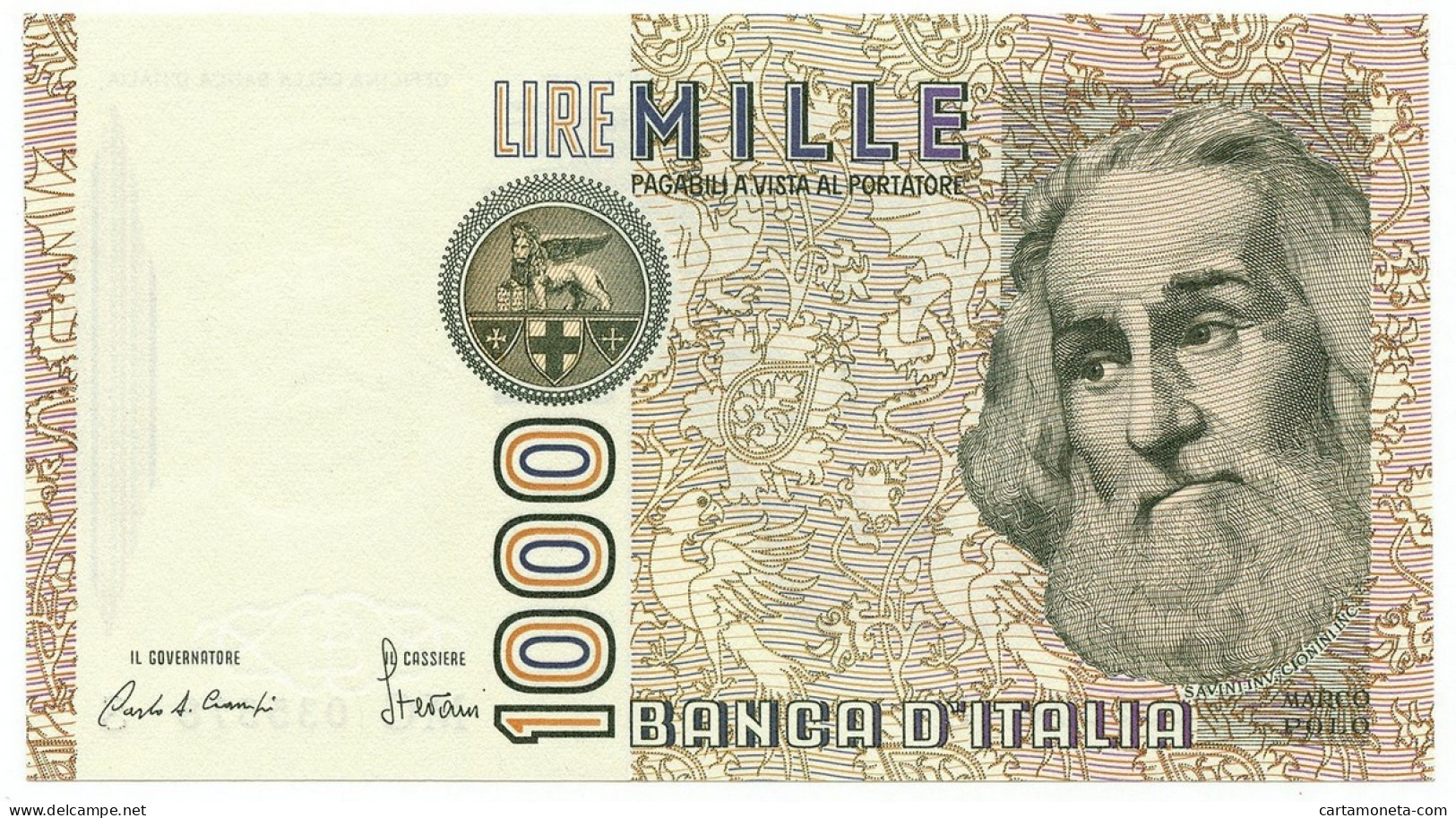 1000 LIRE MARCO POLO LETTERA C 14/03/1984 FDS - Autres & Non Classés