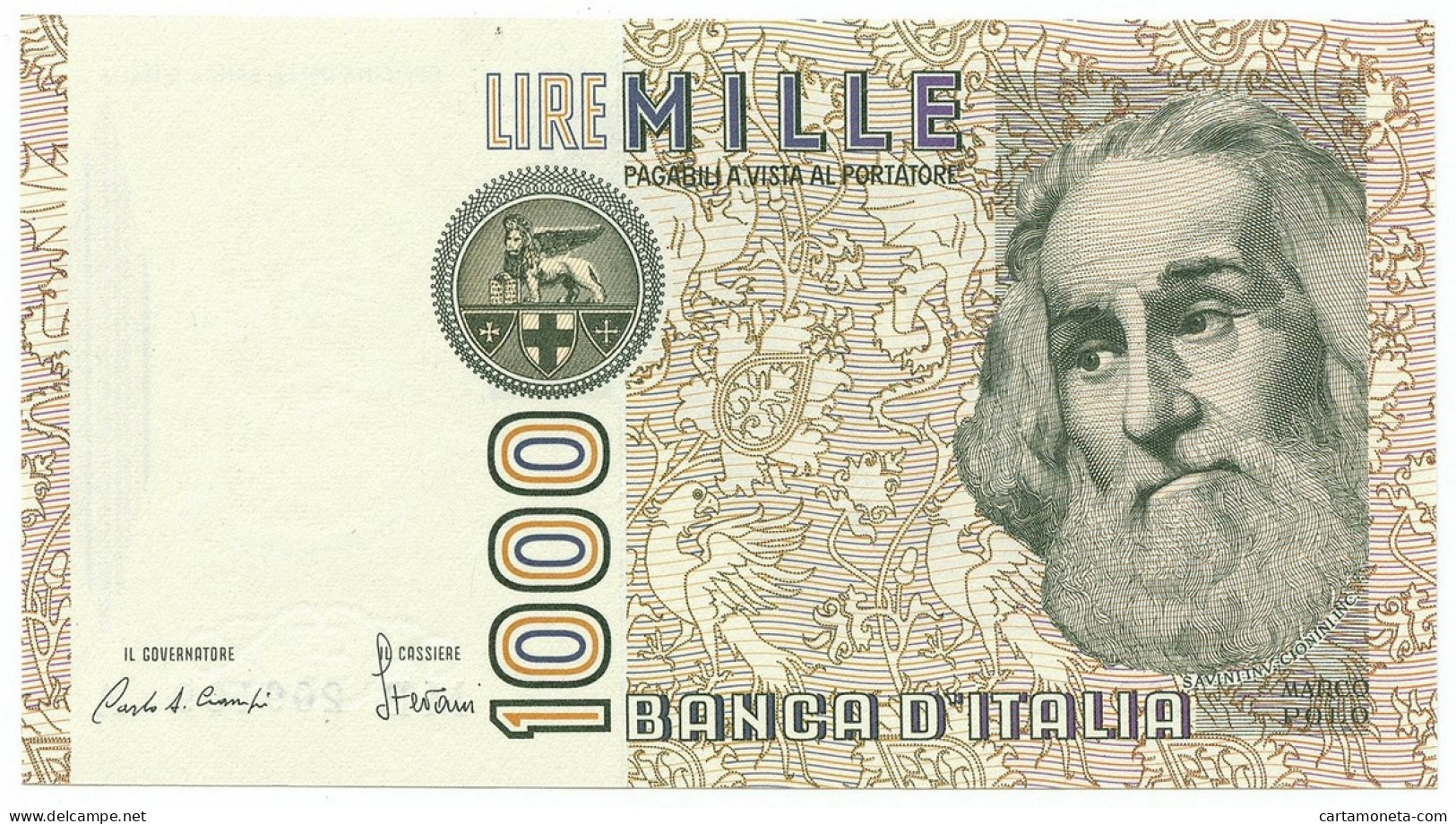 1000 LIRE MARCO POLO LETTERA B 02/05/1983 FDS - Other & Unclassified