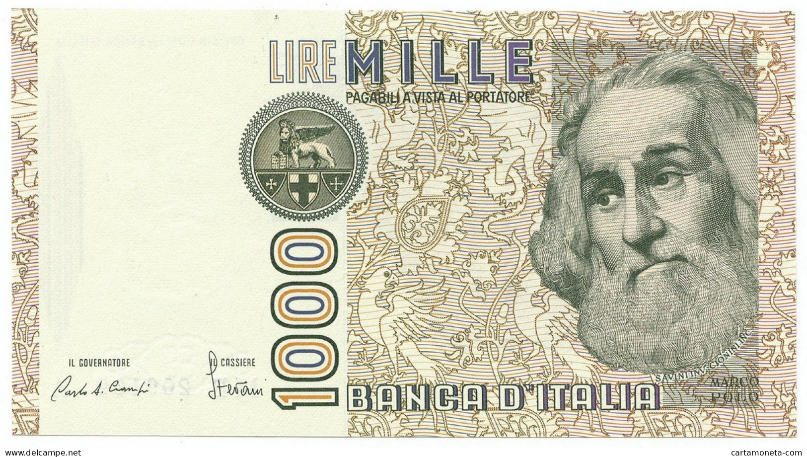 1000 LIRE MARCO POLO LETTERA B 02/05/1983 FDS - Autres & Non Classés