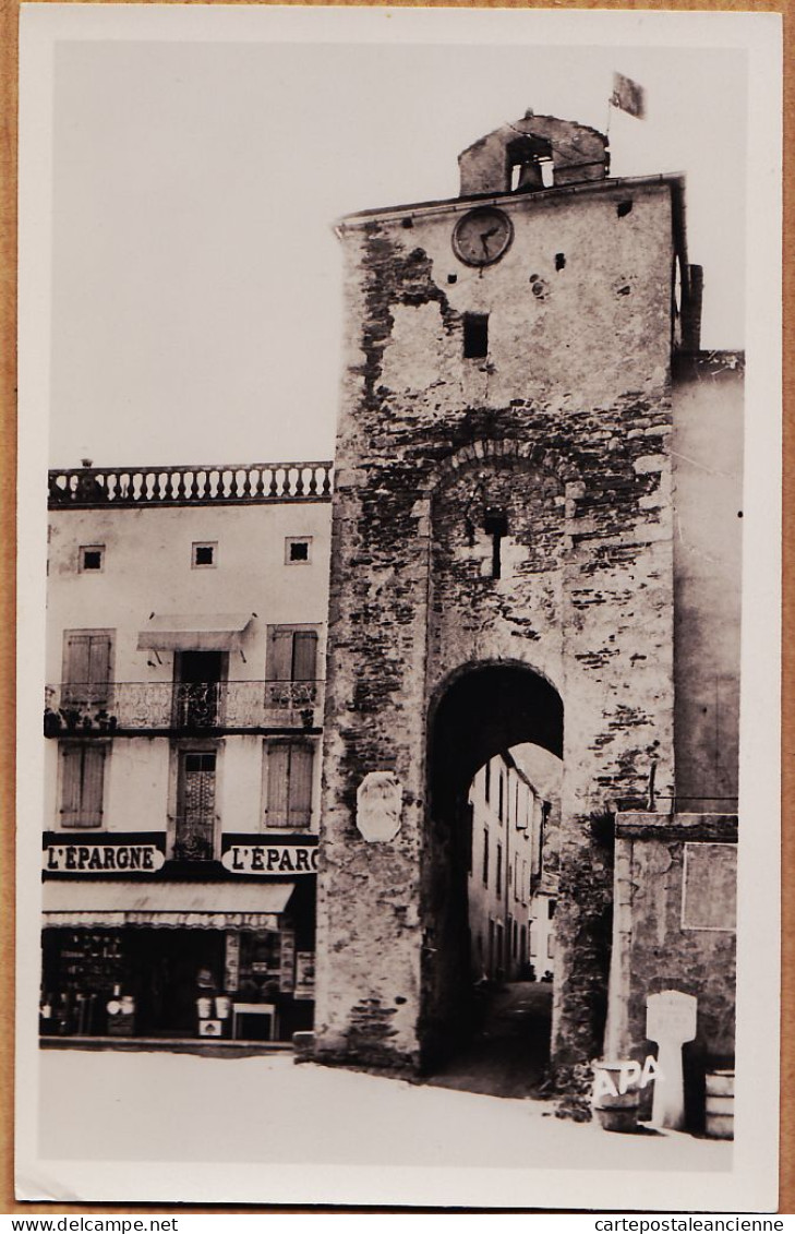 17716 / VABRE 81-Tarn Epicerie L' EPARGNE Et Horloge Place De La Mairie 1940s Photo-Bromure APA-POUX 14 - Vabre