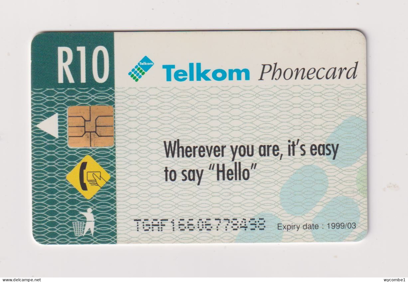 SOUTH AFRICA  -  Say Hello Chip Phonecard - South Africa