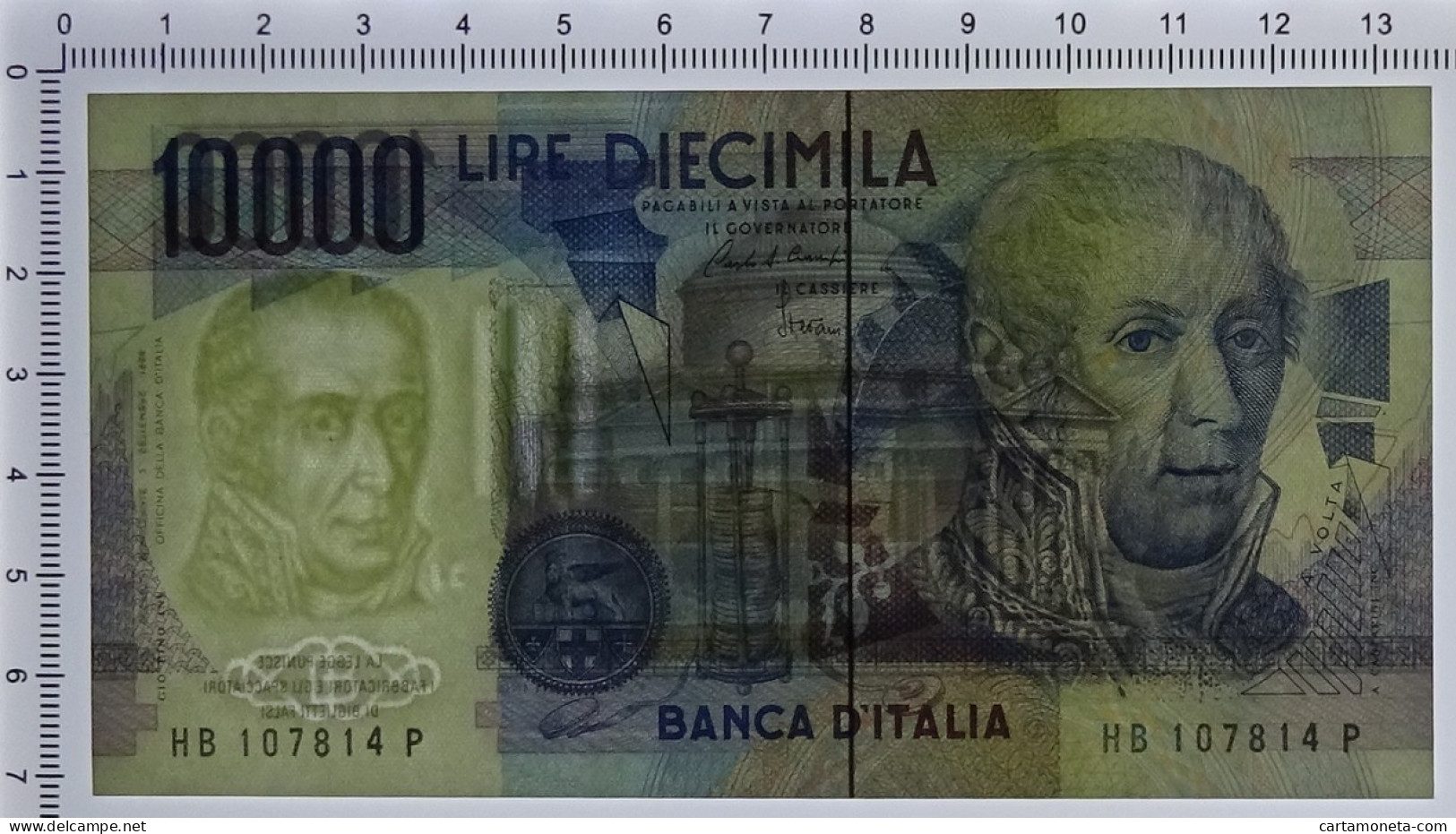 10000 LIRE BANCA D'ITALIA ALESSANDRO VOLTA LETTERA B 28/10/1985 FDS-/FDS - Autres & Non Classés