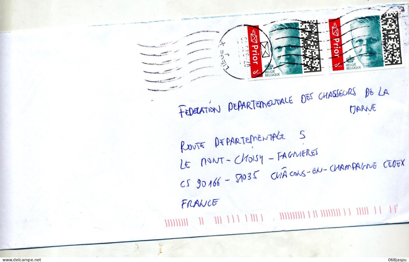 Lettre Flamme Muette Liege Sur Roi - Lettres & Documents