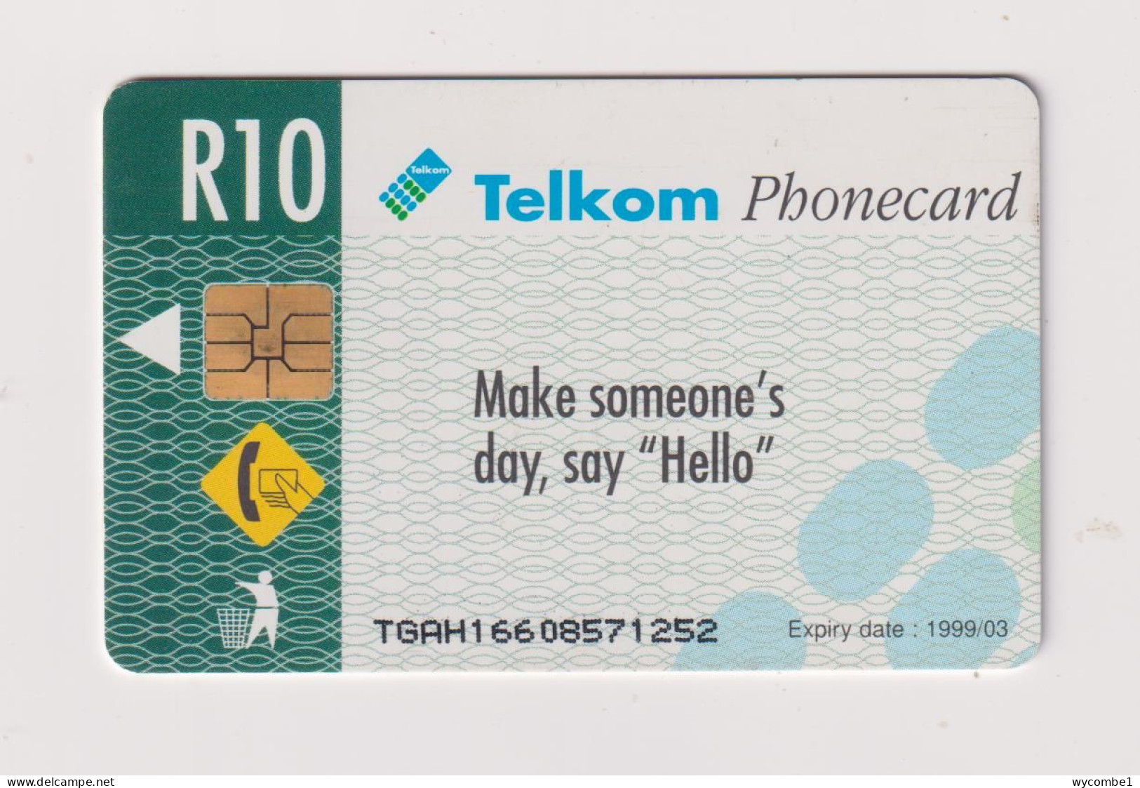 SOUTH AFRICA  -  Say Hello Chip Phonecard - South Africa