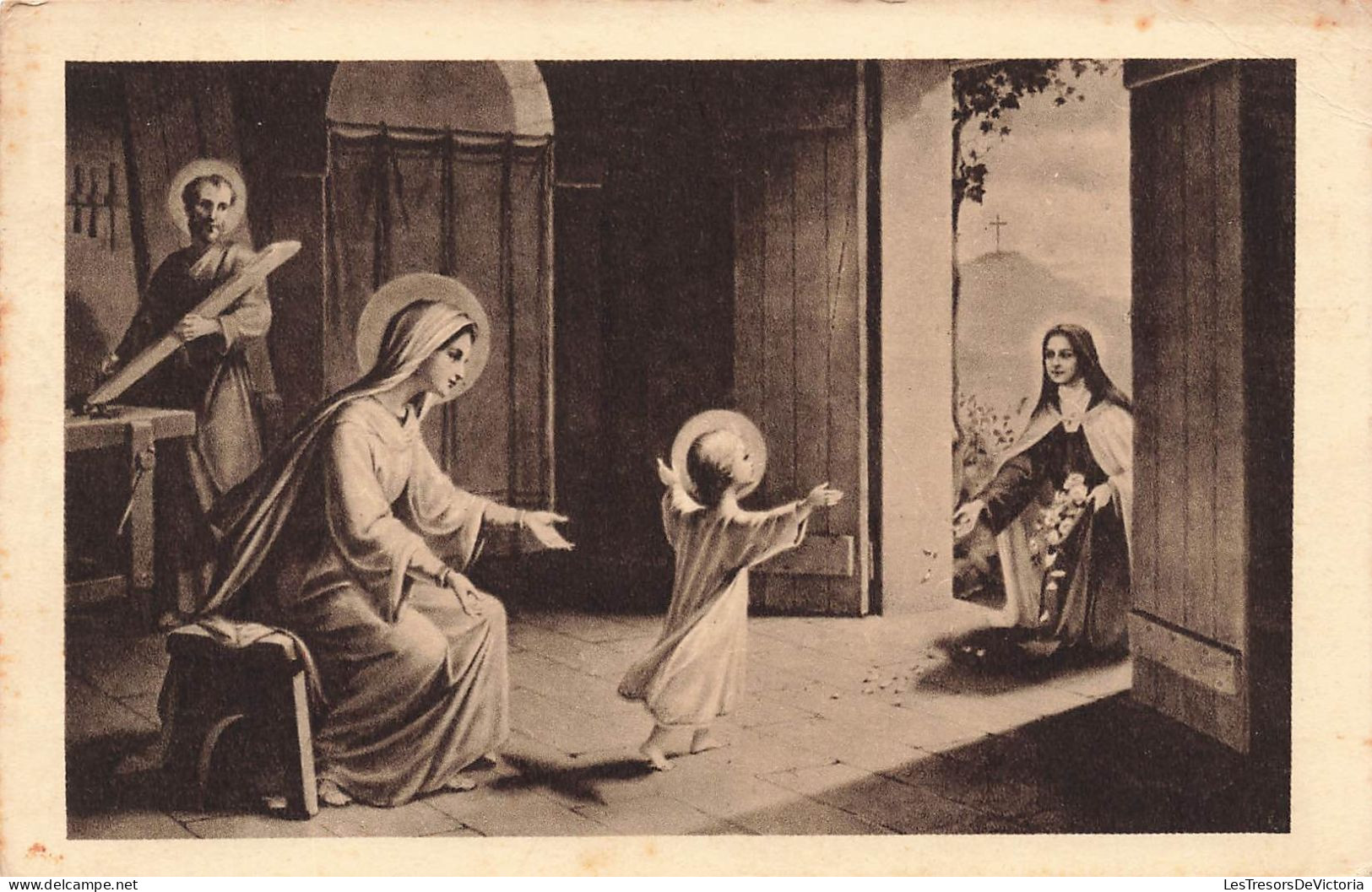 PEINTURES & TABLEAUX - Sainte Thérèse De L'enfant Jésus - Carte Postale Ancienne - Malerei & Gemälde