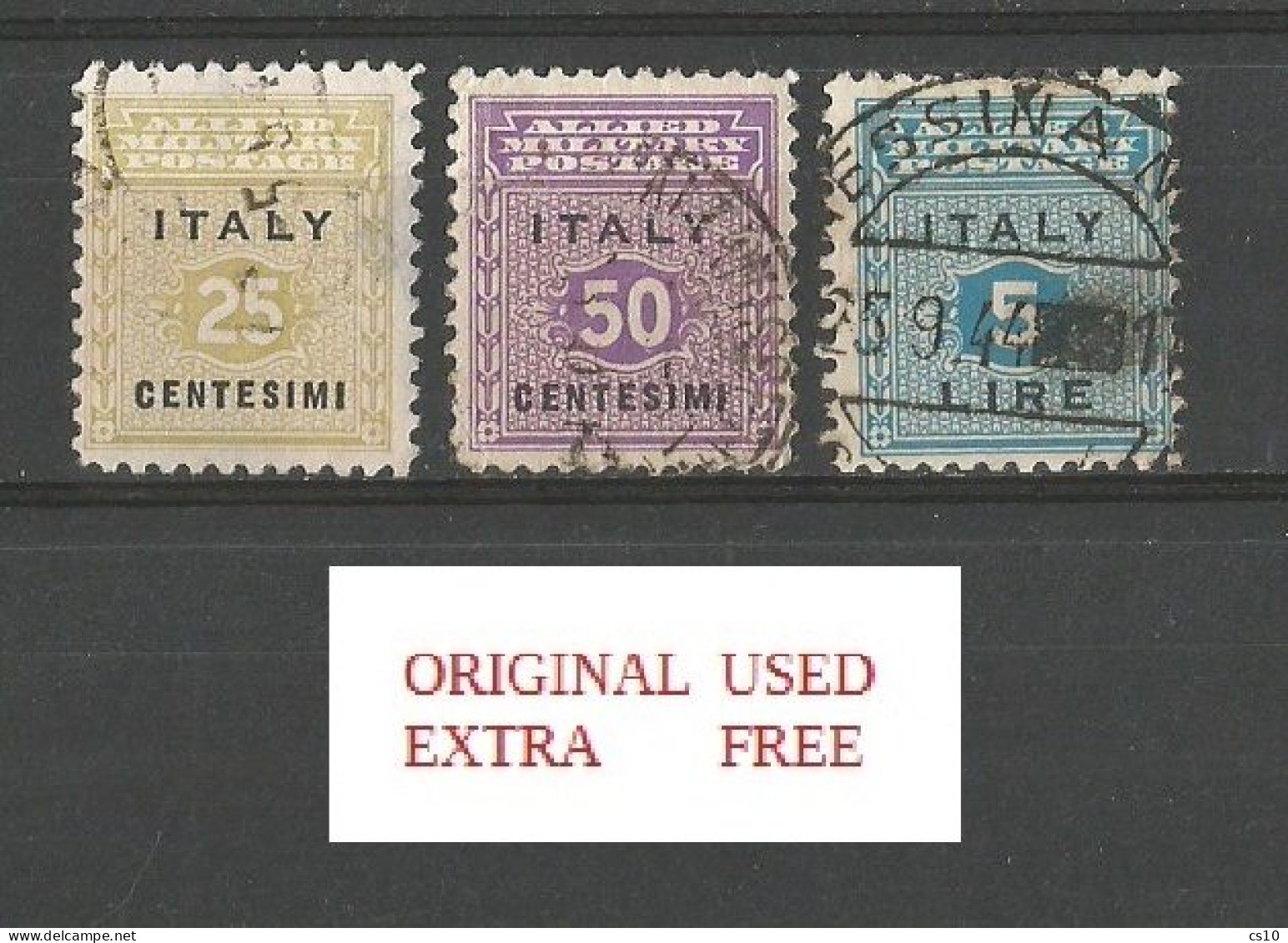 US Occupation Italy Sicily Occ.Anglo-americana Sicilia #1/9 Cpl 9v Set Vertical Pairs Coppie AdF/BdF + EXTRA - Usados
