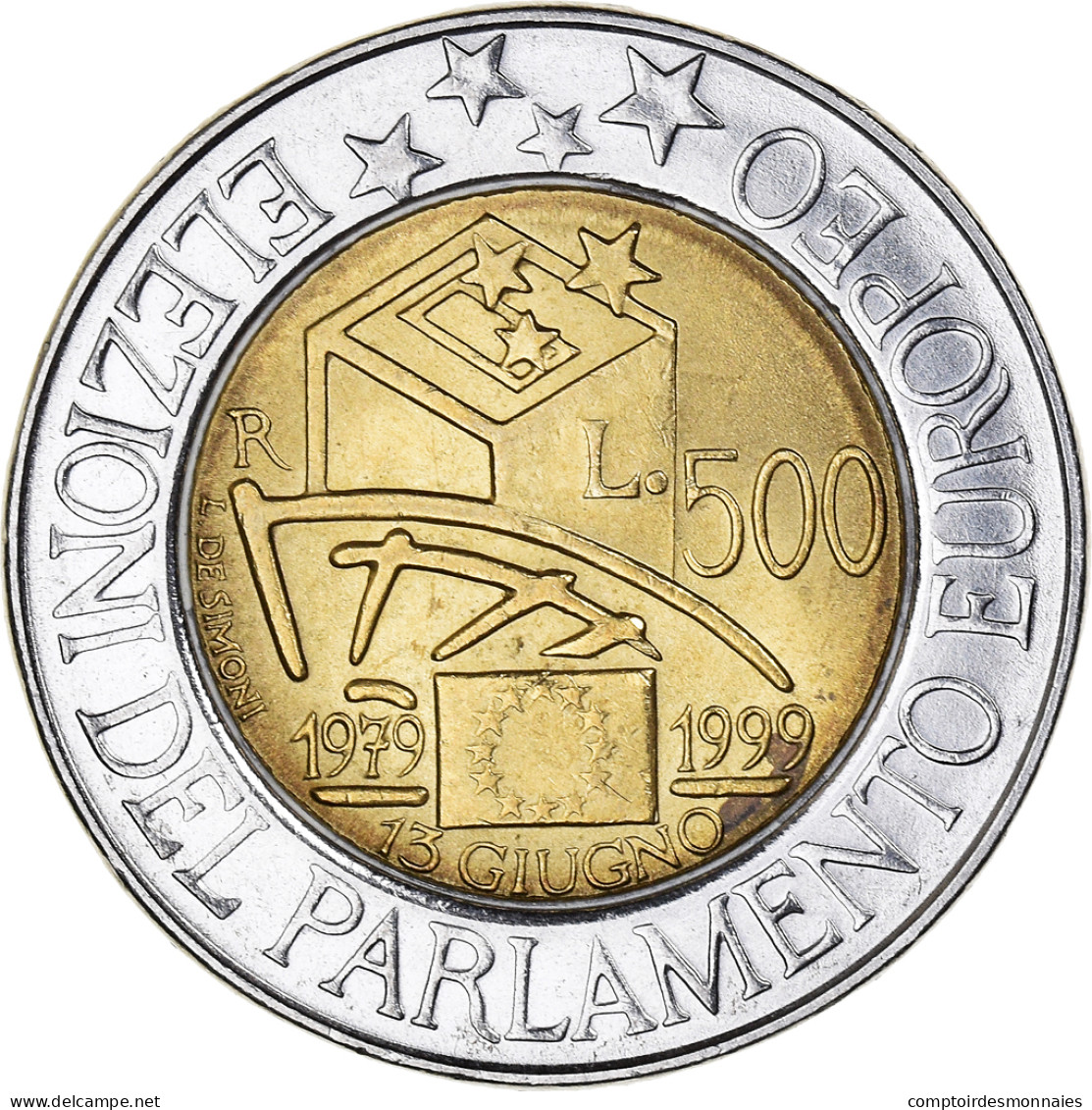 Monnaie, Italie, 500 Lire, 1999, Rome, TTB, Bimétallique, KM:203 - 500 Lire