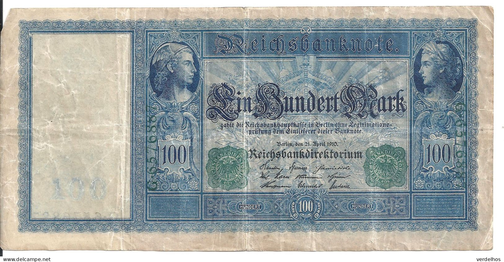 ALLEMAGNE 100 MARK 1910 VF P 43 - 100 Mark