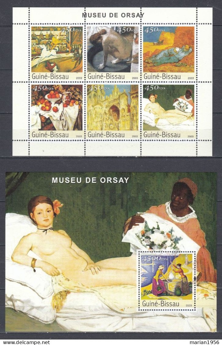 Guinea-Bissau 2003 - PEINTURE - MUSEE De ORSAY  - BL + BF - MNH - Museos