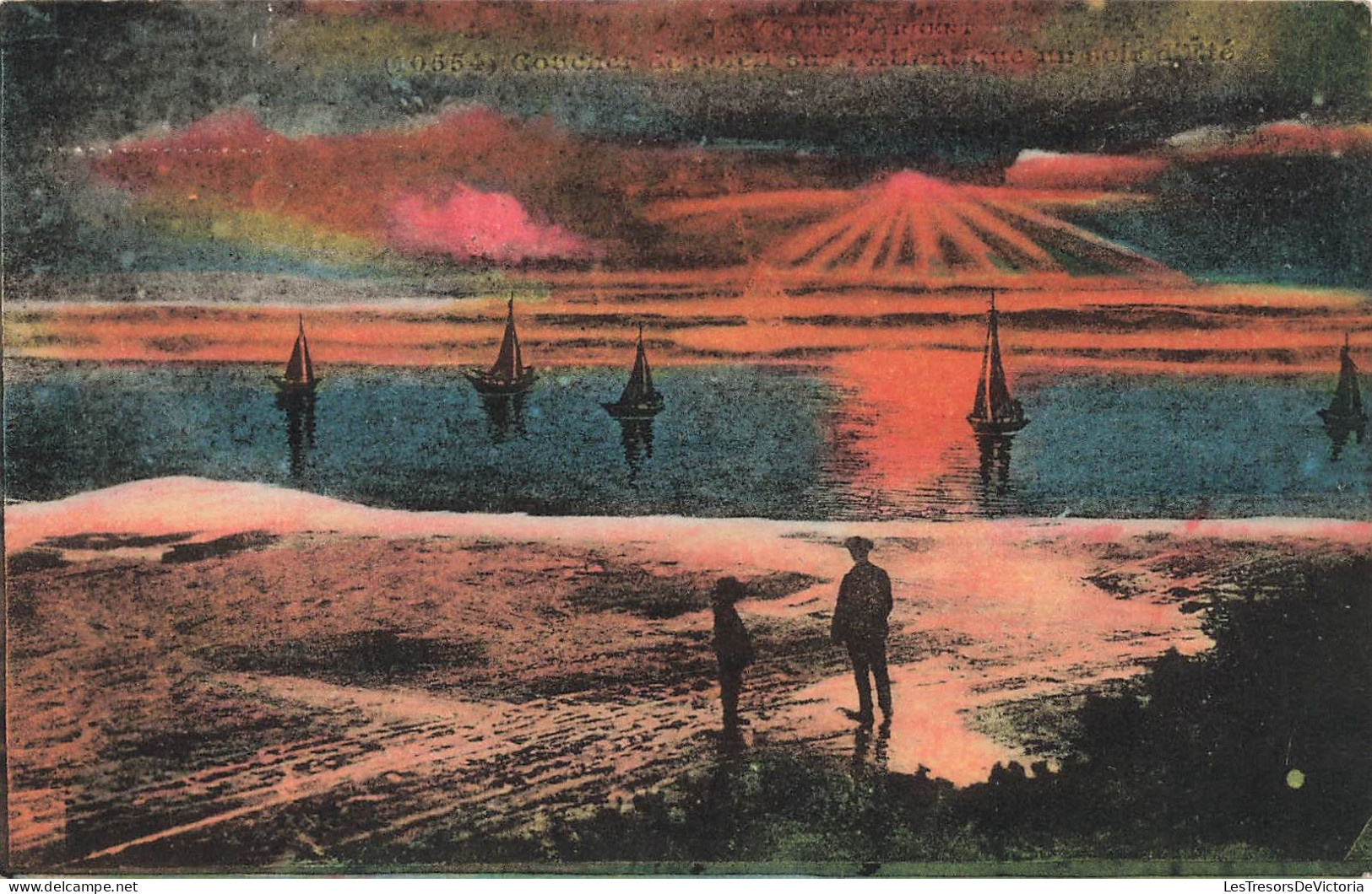 FANTAISIES - Coucher De Soleil Sur L'Atlantique - Carte Postale Ancienne - Andere & Zonder Classificatie