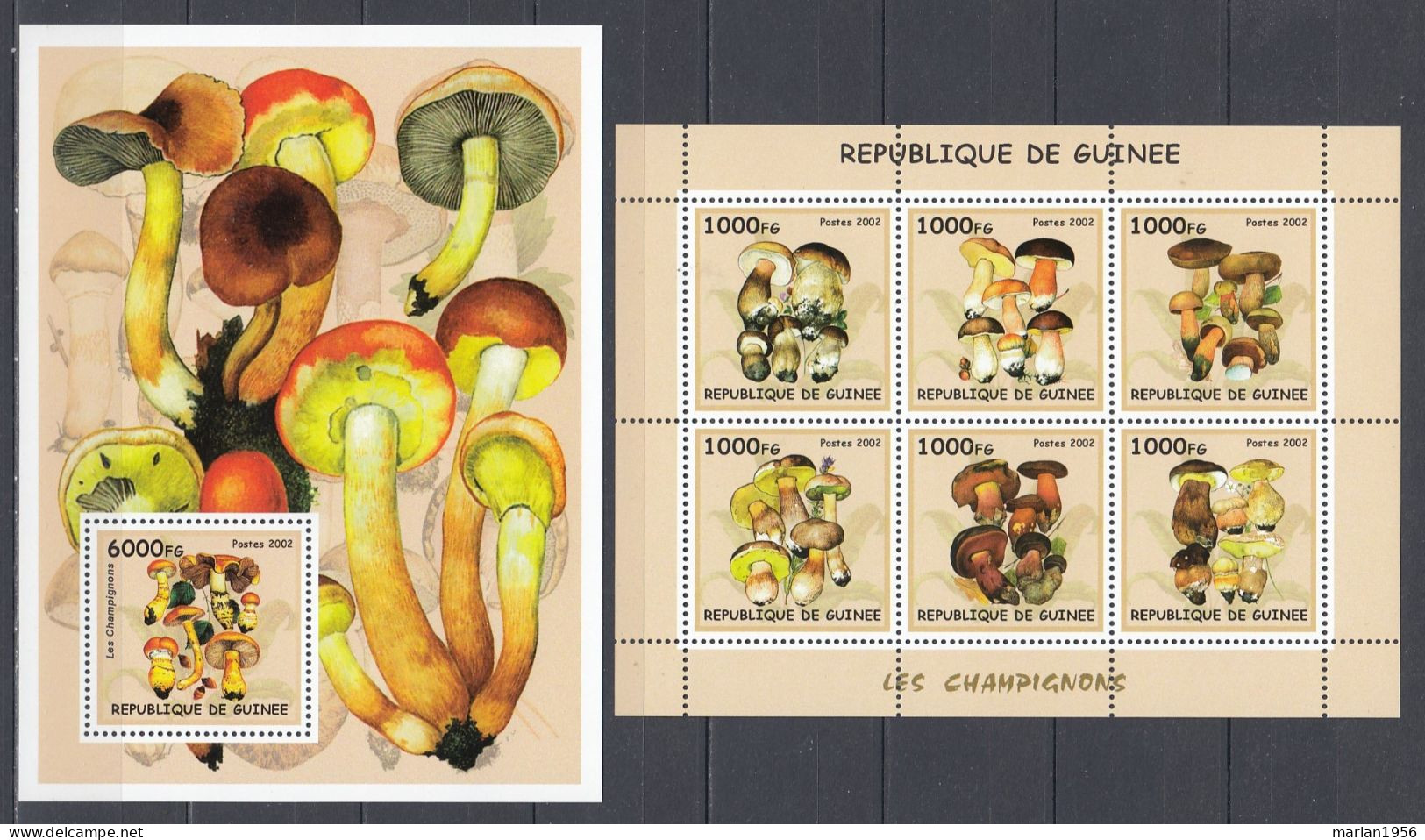 Guinea 2002 - CHAMPIGNONS - BL + BF - MNH - Pilze