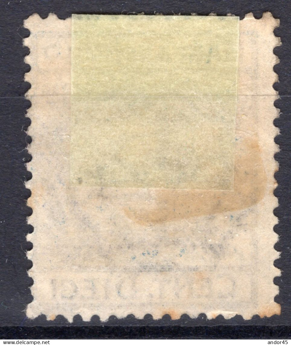 MARCHE DA BOLLO C.10 AZZURRO DELLA SERIE "EFFIGIE DI VITTORIO EMANUELE III,STAMPA TIPOGRAFICA" SASS.12 USATO CON DISCRET - Oblitérés